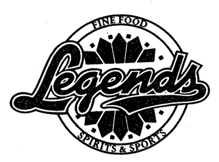 LEGENDS FINE FOOD SPIRITS & SPORTS logo