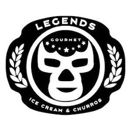 LEGENDS GOURMET ICE CREAM & CHURROS logo
