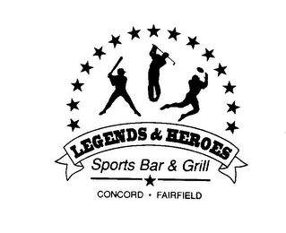 LEGENDS HEROES SPORTS BAR GRILL CONCORD FAIRFIELD logo
