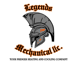 LEGENDS MECHANICAL LLC. YOUR PREMIER HEATING AND COOLING COMPANY logo