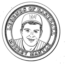 LEGENDS OF BASEBALL MICKEY MANTLE logo