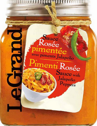 LEGRAND SAUCE ROSEE PIMENTEE AVEC PIMENTS JALAPENO PIMENTI ROSEE SAUCE WITH JALAPENO PEPPERS logo