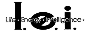 L.E.I. LIFE ENERGY INTELLIGENCE logo