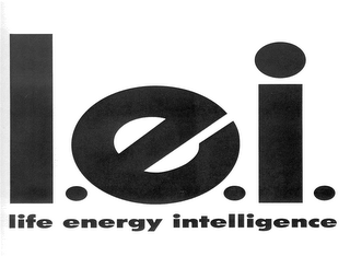 L.E.I. LIFE ENERGY INTELLIGENCE logo