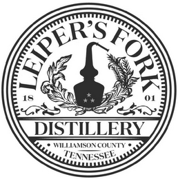 LEIPER'S FORK DISTILLERY 1801 WILLIAMSON COUNTY TENNESSEE logo