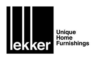 LEKKER UNIQUE HOME FURNISHINGS logo