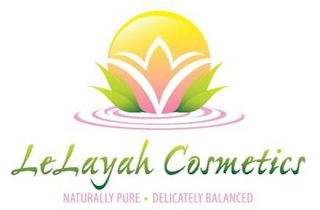 LELAYAH COSMETICS NATURALLY PURE . DELICATELY BALANCED logo