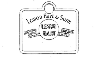 LEMON HART & SON'S LEMON HART ESTABLISHED IN 1804 logo