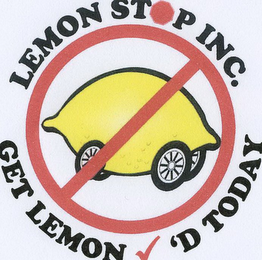 LEMON STOP INC. GET LEMON 'D TODAY logo