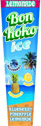 LEMONADE BON KOKO ICE BLUEBERRY LEMON PINEAPPLE BLUEBERRY PINEAPPLE LEMONADE logo