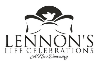 LENNON'S LIFE CELEBRATIONS A NEW DAWNING logo