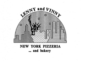 LENNY AND VINNY NEW YORK PIZZERIA ... AND BAKERY logo