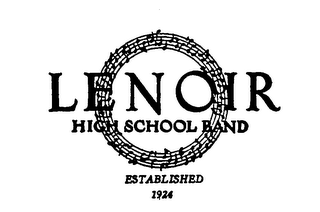 LENOIR HIGH SCHOOL BAND ESTABLISHED 1924 logo