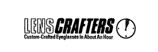 LENSCRAFTERS CUSTOM-CRAFTED EYEGLASSES IN ABOUT AN HOUR logo