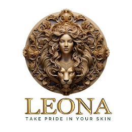 LEONA TAKE PRIDE IN YOUR SKIN logo