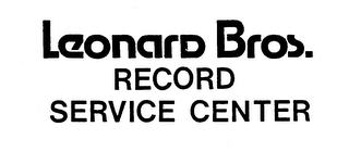 LEONARD BROS. RECORD SERVICE CENTER logo
