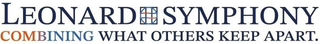 LEONARDO SYMPHONY COMBINING WHAT OTHERS KEEP APART. logo