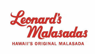 LEONARD'S MALASADAS HAWAII'S ORIGINAL MALASADA logo