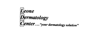 LEONE DERMATOLOGY CENTER..... "YOUR DERMATOLOGY SOLUTION" logo