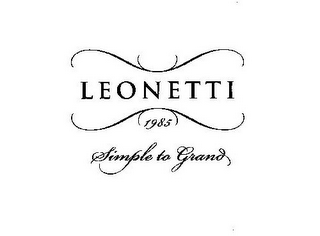 LEONETTI (1985) SIMPLE TO GRAND logo