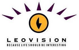 LEOVISION BECAUSE LIFE SHOULD BE INTERESTING logo