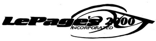 LEPAGE'S 2000 INCORPORATED logo