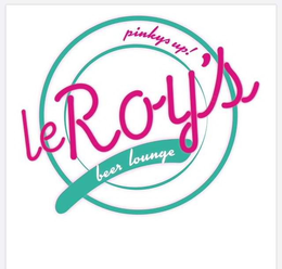 LEROY'S BEER LOUNGE PINKYS UP! logo