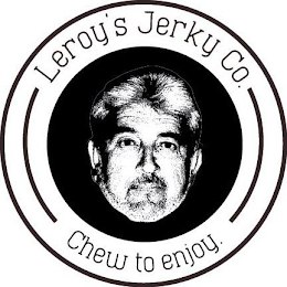 LEROY'S JERKY CO. CHEW TO ENJOY logo
