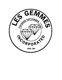 LES GEMMES - FOUNDED SEPTEMBER 1955 - INCORPORATED APRIL 1968 logo
