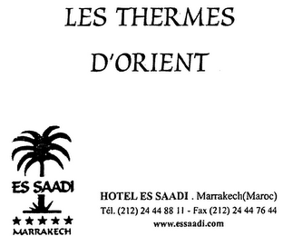 LES THERMES D'ORIENT ES SAADI MARRAKECH HOTEL ES SAADI... logo