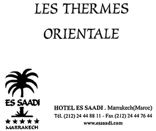 LES THERMES ORIENTALE HOTEL ES SAADI logo