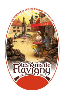LES VÉRITABLES ANIS DE L'ABBAYE DE FLAVIGNY LES ANIS DE FLAVIGNY THE FRENCH MINT CAFÉ logo