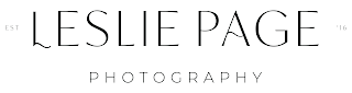 LESLIE PAGE PHOTOGRAPHY EST '16 logo