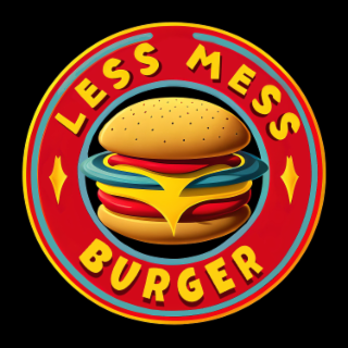 LESS MESS BURGER logo