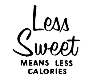 LESS SWEET MEANS LESS CALORIES logo