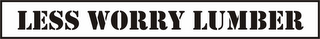 LESS WORRY LUMBER logo