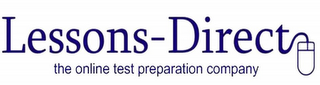 LESSONS-DIRECT THE ONLINE TEST PREPARATION COMPANY logo