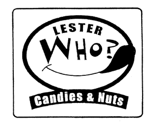 LESTER WHO? CANDIES & NUTS logo