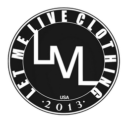 LET ME LIVE CLOTHING USA ·2013· LML logo