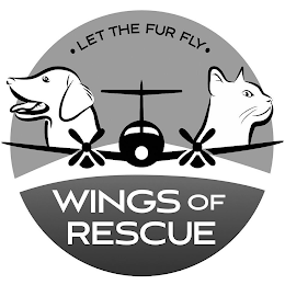 · LET THE FUR FLY · WINGS OF RESCUE logo