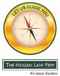 LET US GUIDE YOU THE HOGAN LAW FIRM WE MEAN BUSINESS N NE E SE S SW W NW logo