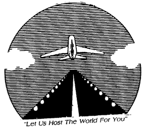 "LET US HOST THE WORLD FOR YOU" logo
