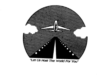 "LET US HOST THE WORLD FOR YOU" logo