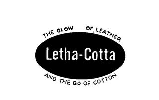 LETHA-COTTA THE GLOW OF LEATHER AND THE GO OF COTTON logo