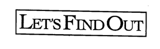 LET'S FIND OUT logo