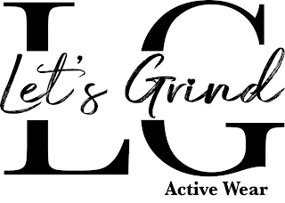 LET'S GRIND ACTIVE WEAR LG logo