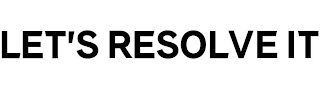 LET'S RESOLVE IT logo