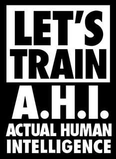 LET'S TRAIN A.H.I. ACTUAL HUMAN INTELLIGENCE logo