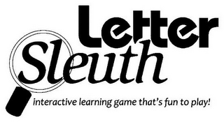 LETTER SLEUTH INTERACTIVE LEARNING GAME THAT'S FUN TO PLAY! logo