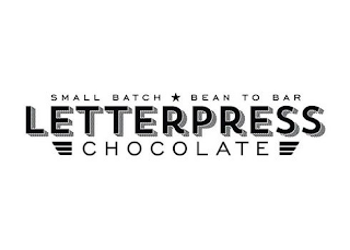LETTERPRESS CHOCOLATE SMALL BATCH BEAN TO BAR logo